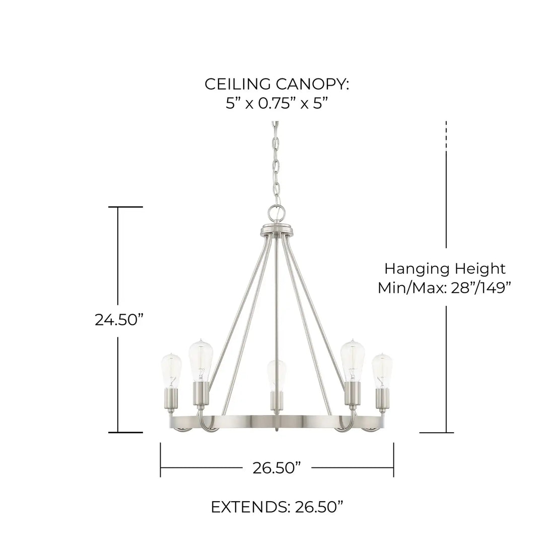 CAPITAL LIGHTING, TANNER CHANDELIER, CHANDELIER LIGHT