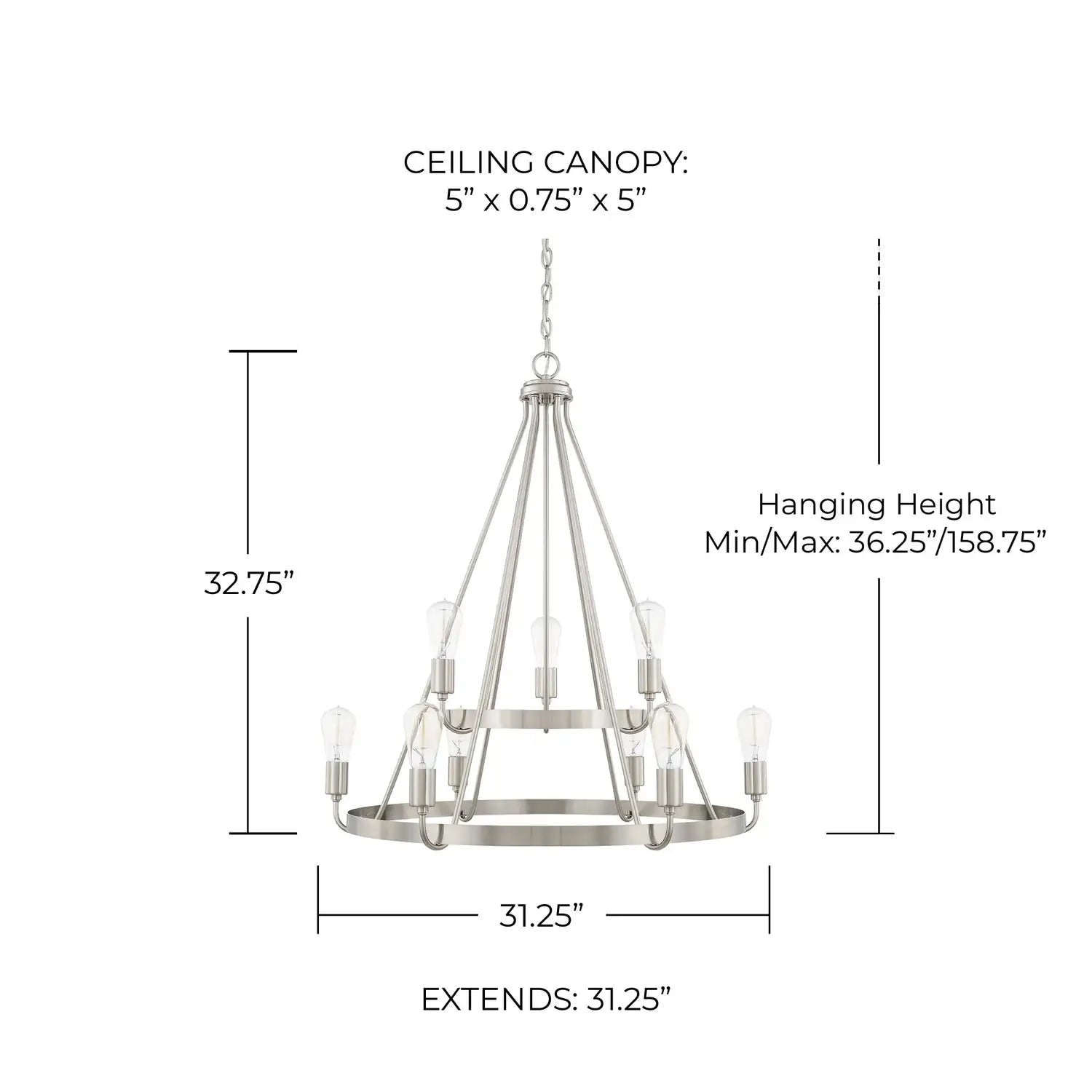 CAPITAL LIGHTING, TANNER CHANDELIER, CHANDELIER LIGHT
