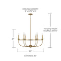 CAPITAL LIGHTING, RYLANN CHANDELIER, CHANDELIER LIGHT