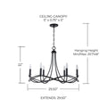 CAPITAL LIGHTING, SONNET CHANDELIER, CHANDELIER LIGHT