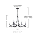 CAPITAL LIGHTING, SONNET CHANDELIER, CHANDELIER LIGHT
