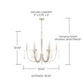 CAPITAL LIGHTING, GWYNETH CHANDELIER, CHANDELIER LIGHT