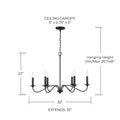 CAPITAL LIGHTING, VINCENT CHANDELIER, CHANDELIER LIGHT