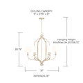 CAPITAL LIGHTING, OPHELIA CHANDELIER, CHANDELIER LIGHT
