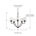 CAPITAL LIGHTING, CARTER CHANDELIER, CHANDELIER LIGHT