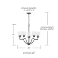 CAPITAL LIGHTING, CARTER CHANDELIER, CHANDELIER LIGHT