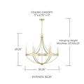 CAPITAL LIGHTING, ISABELLA CHANDELIER, CHANDELIER LIGHT