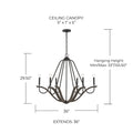 CAPITAL LIGHTING, CLIVE CHANDELIER, CHANDELIER LIGHT