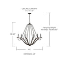 CAPITAL LIGHTING, CLIVE CHANDELIER, CHANDELIER LIGHT