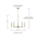 CAPITAL LIGHTING, PORTMAN CHANDELIER, CHANDELIER LIGHT