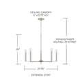 CAPITAL LIGHTING, PORTMAN CHANDELIER, CHANDELIER LIGHT