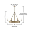 CAPITAL LIGHTING, NOLE CHANDELIER, CHANDELIER LIGHT