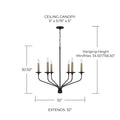 CAPITAL LIGHTING, WILDER CHANDELIER, CHANDELIER LIGHT