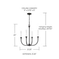CAPITAL LIGHTING, DECKLAN CHANDELIER, CHANDELIER LIGHT