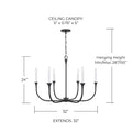 CAPITAL LIGHTING, DECKLAN CHANDELIER, CHANDELIER LIGHT