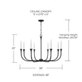 CAPITAL LIGHTING, DECKLAN CHANDELIER, CHANDELIER LIGHT