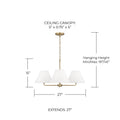 CAPITAL LIGHTING, PARSON CHANDELIER, CHANDELIER LIGHT