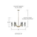 CAPITAL LIGHTING, ENZO CHANDELIER, CHANDELIER LIGHT