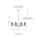 CAPITAL LIGHTING, ENZO CHANDELIER, CHANDELIER LIGHT
