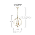 CAPITAL LIGHTING, OPHELIA FOYER, PENDANT LIGHT