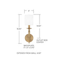 CAPITAL LIGHTING, ABBIE SCONCE, WALL SCONCES