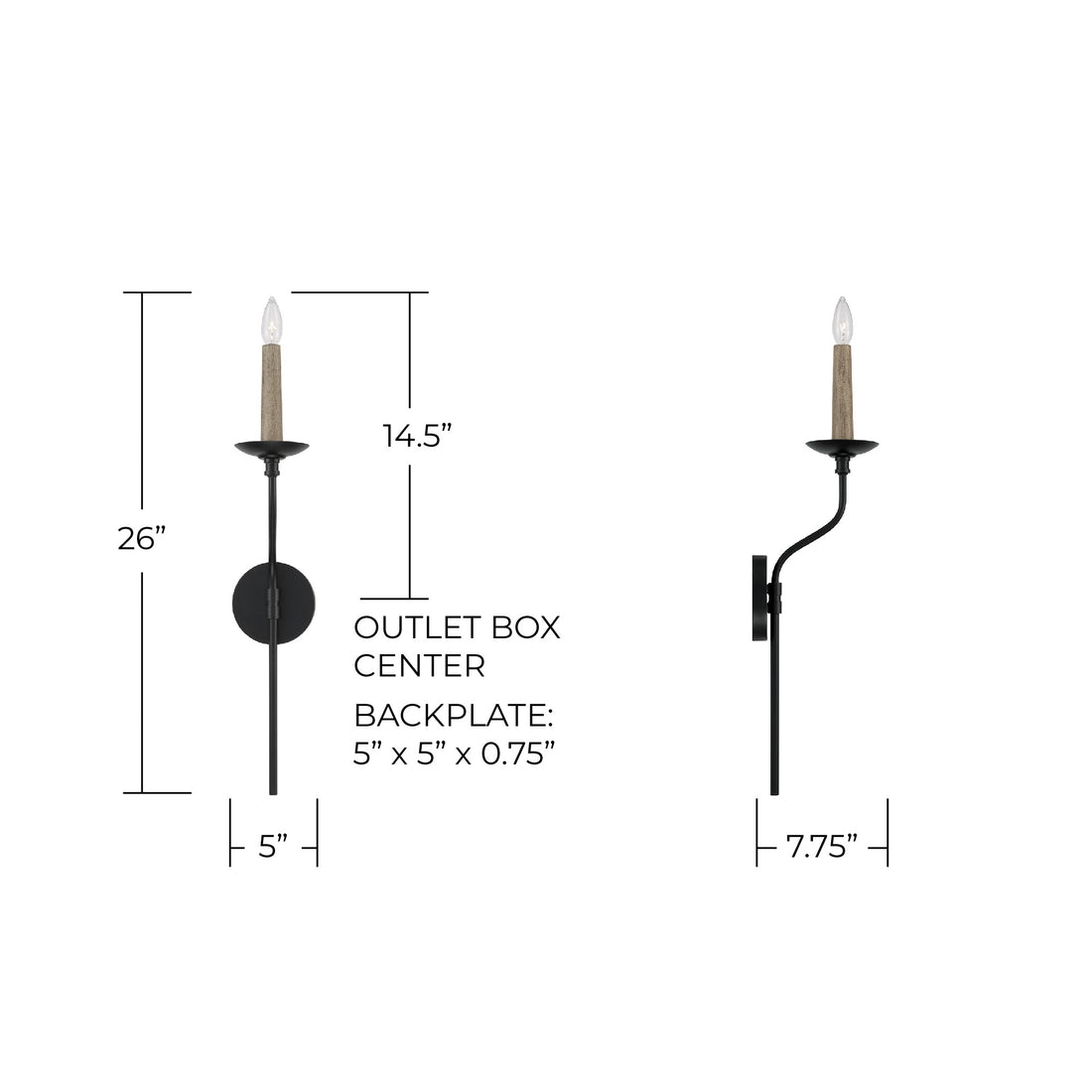 CAPITAL LIGHTING, WILDER SCONCE, WALL SCONCES