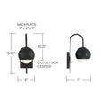 CAPITAL LIGHTING, DOLBY SCONCE, WALL SCONCES