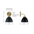 CAPITAL LIGHTING, ROSS SCONCE, WALL SCONCES
