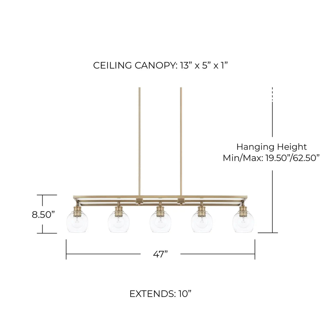 CAPITAL LIGHTING, MID CENTURY LINEAR CHANDELIER, LINEAR LIGHT