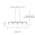 CAPITAL LIGHTING, MID CENTURY LINEAR CHANDELIER, LINEAR LIGHT
