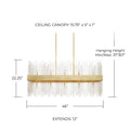 CAPITAL LIGHTING, LENA LINEAR CHANDELIER, LINEAR LIGHT