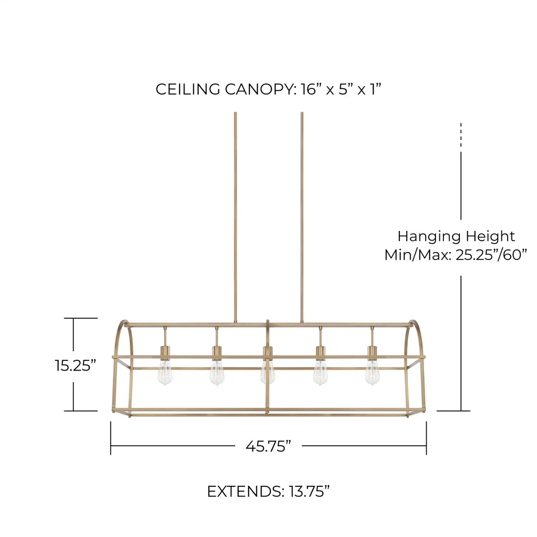 CAPITAL LIGHTING, AUBREY LINEAR CHANDELIER, LINEAR LIGHT