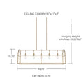 CAPITAL LIGHTING, AUBREY LINEAR CHANDELIER, LINEAR LIGHT