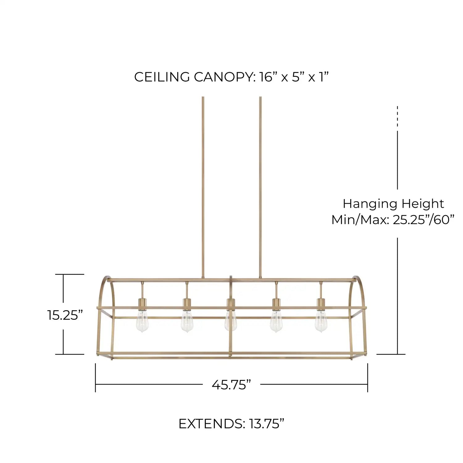 CAPITAL LIGHTING, AUBREY LINEAR CHANDELIER, LINEAR LIGHT