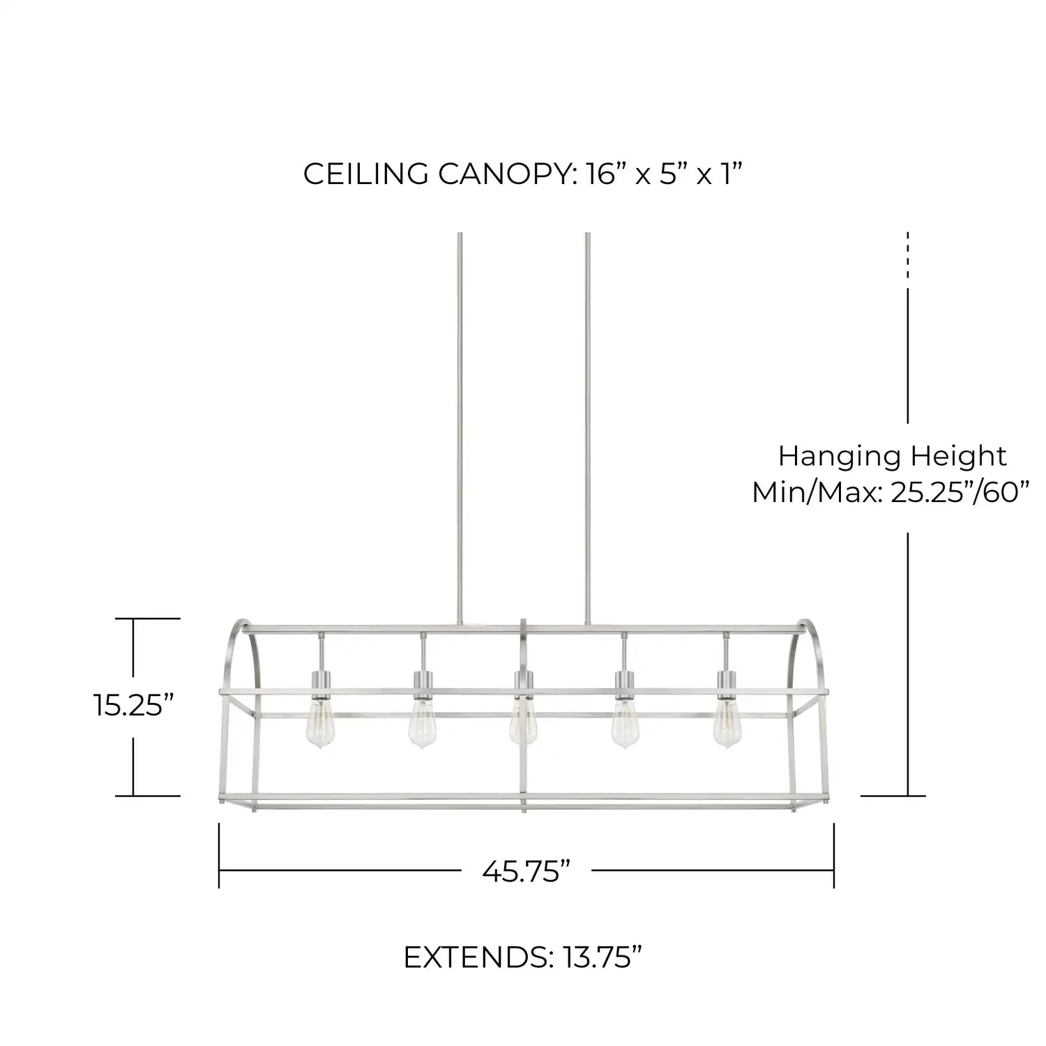 CAPITAL LIGHTING, AUBREY LINEAR CHANDELIER, LINEAR LIGHT