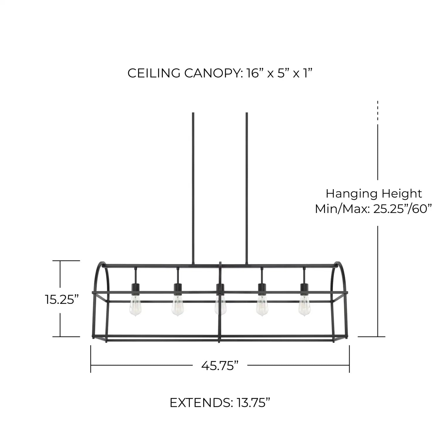 CAPITAL LIGHTING, AUBREY LINEAR CHANDELIER, LINEAR LIGHT