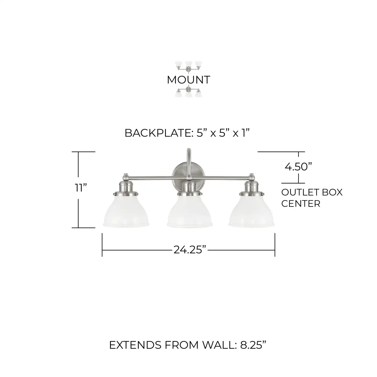 CAPITAL LIGHTING, BAXTER VANITY, VANITY LIGHT