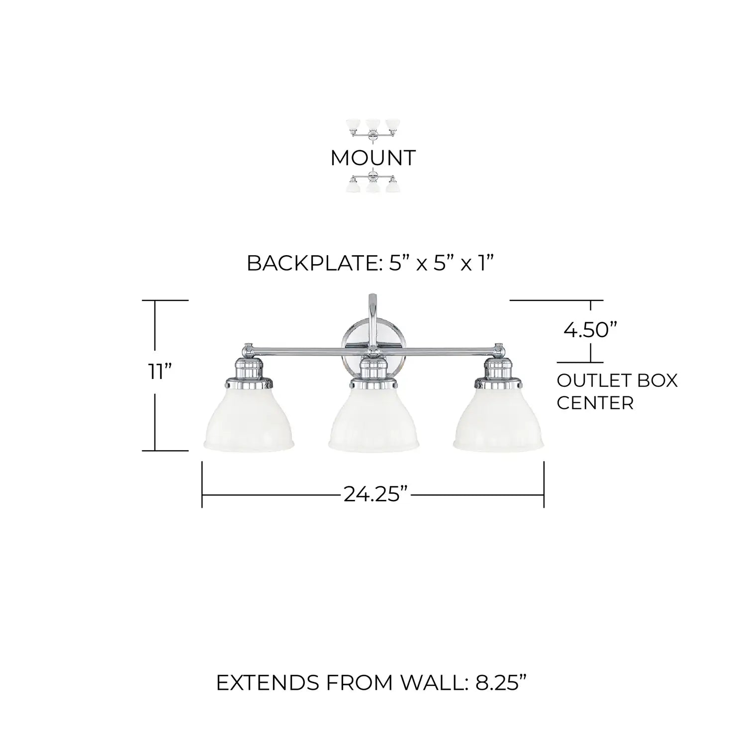 CAPITAL LIGHTING, BAXTER VANITY, VANITY LIGHT