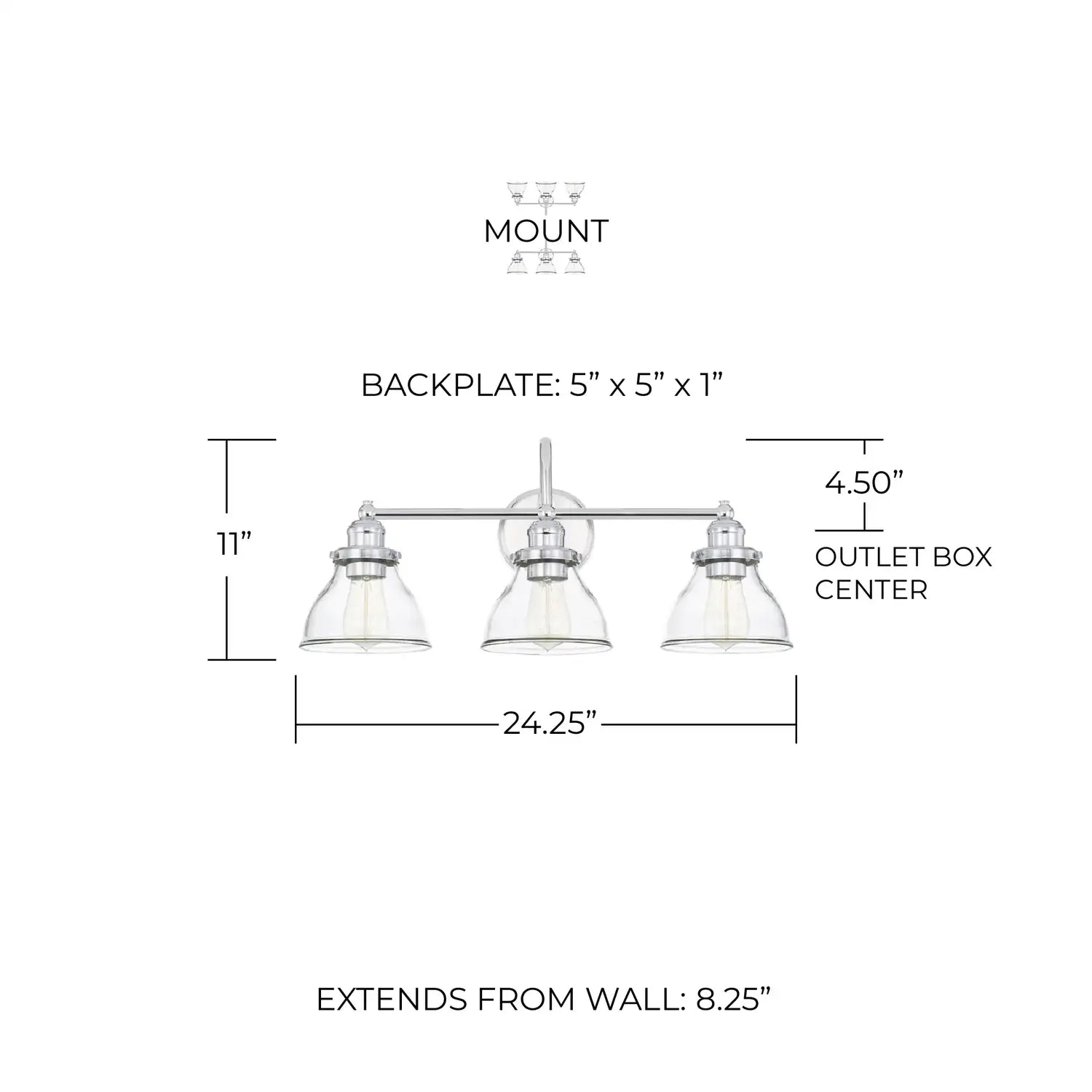 CAPITAL LIGHTING, BAXTER VANITY, VANITY LIGHT