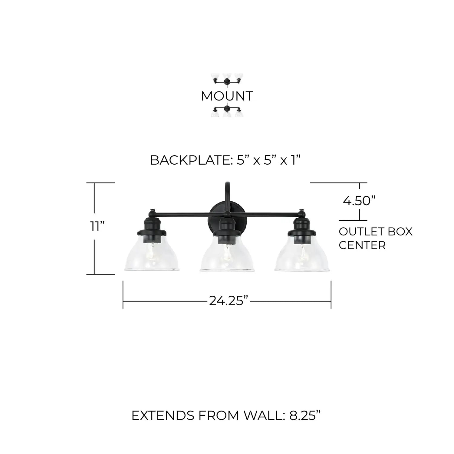 CAPITAL LIGHTING, BAXTER VANITY, VANITY LIGHT