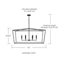 CAPITAL LIGHTING, THEA LINEAR CHANDELIER, LINEAR LIGHT