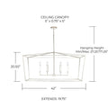 CAPITAL LIGHTING, THEA LINEAR CHANDELIER, LINEAR LIGHT