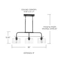 CAPITAL LIGHTING, JAKE LINEAR CHANDELIER, LINEAR LIGHT