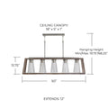 CAPITAL LIGHTING, CONNOR LINEAR CHANDELIER, LINEAR LIGHT