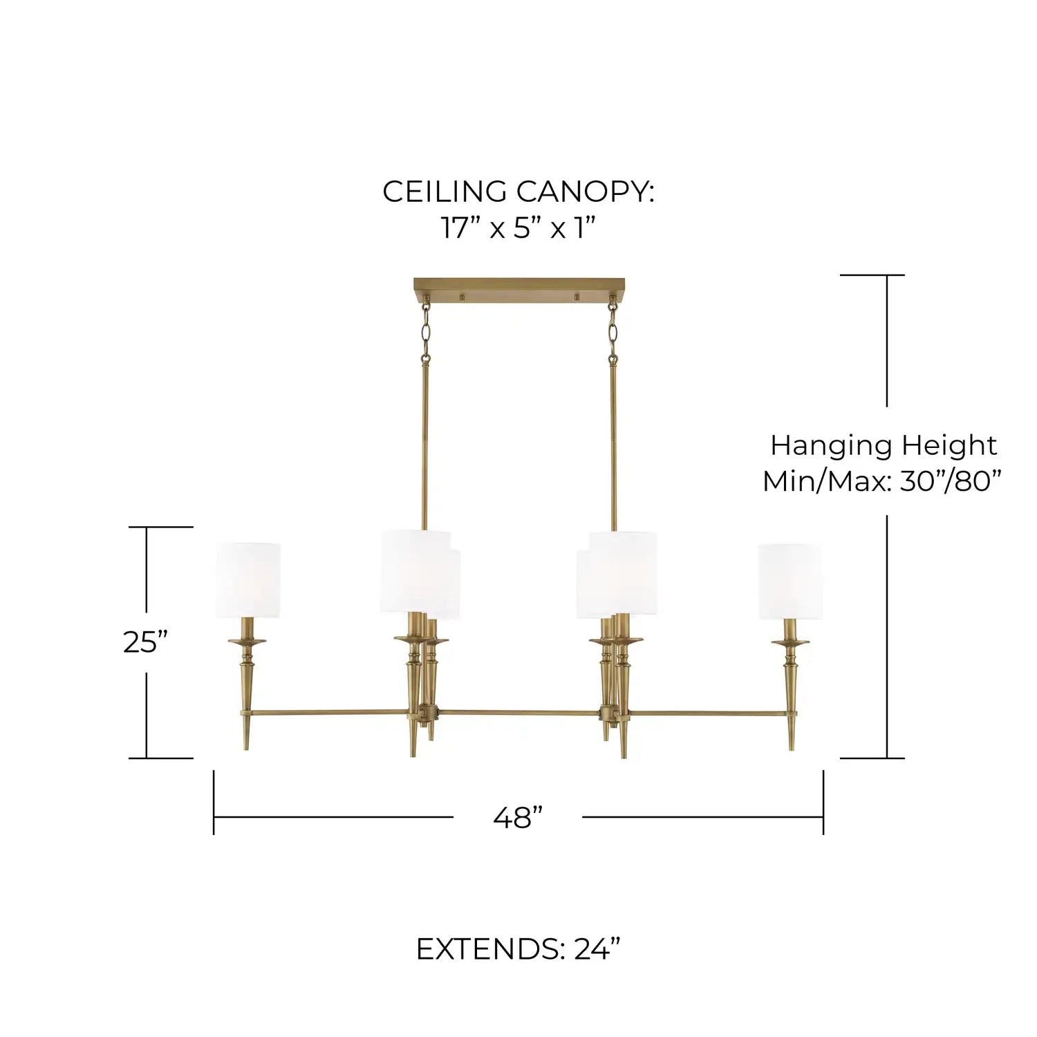 CAPITAL LIGHTING, ABBIE LINEAR CHANDELIER, LINEAR LIGHT