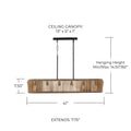 CAPITAL LIGHTING, ARCHER LINEAR CHANDELIER, LINEAR LIGHT FIXTURE