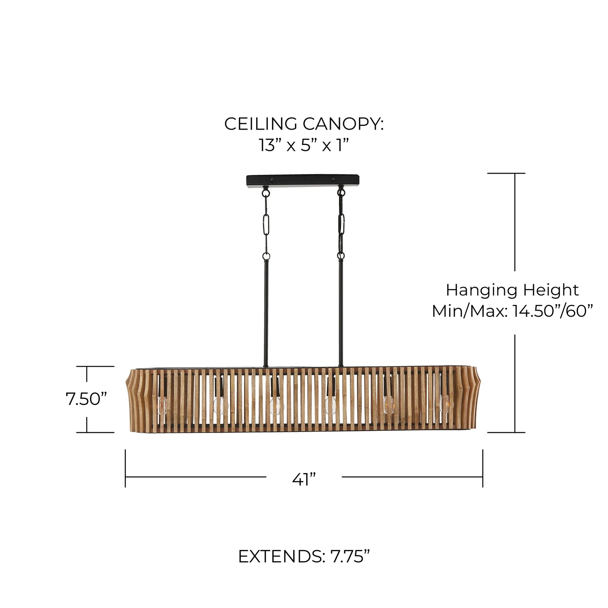 CAPITAL LIGHTING, ARCHER LINEAR CHANDELIER, LINEAR LIGHT FIXTURE