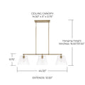 CAPITAL LIGHTING, BAKER LINEAR CHANDELIER, LINEAR LIGHT