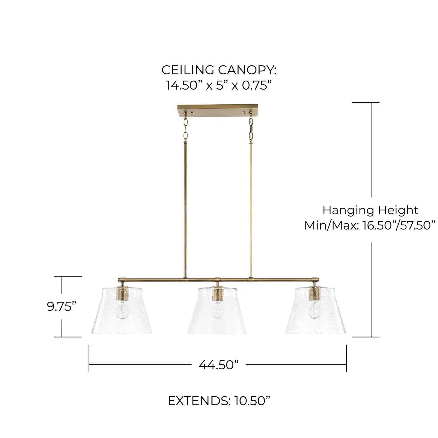 CAPITAL LIGHTING, BAKER LINEAR CHANDELIER, LINEAR LIGHT