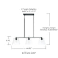 CAPITAL LIGHTING, BAKER LINEAR CHANDELIER, LINEAR LIGHT